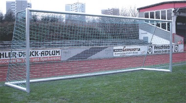Fußballtor 7,32 x 2,44m, mobil, Standard, eckverschweißt, u. Netztiefe 2,0m